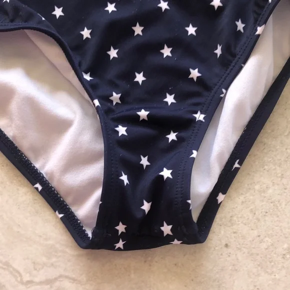 Janie and Jack Navy Star One Piece Swimsuit - Picture 6 of 6